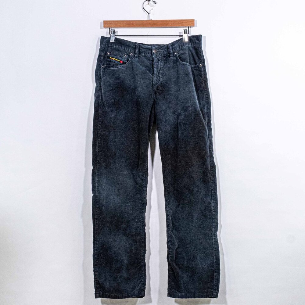 Archive 2001 Diesel Velour Jeans 32x30 Made in Italy Dark Gray Velvet Y2K Rare